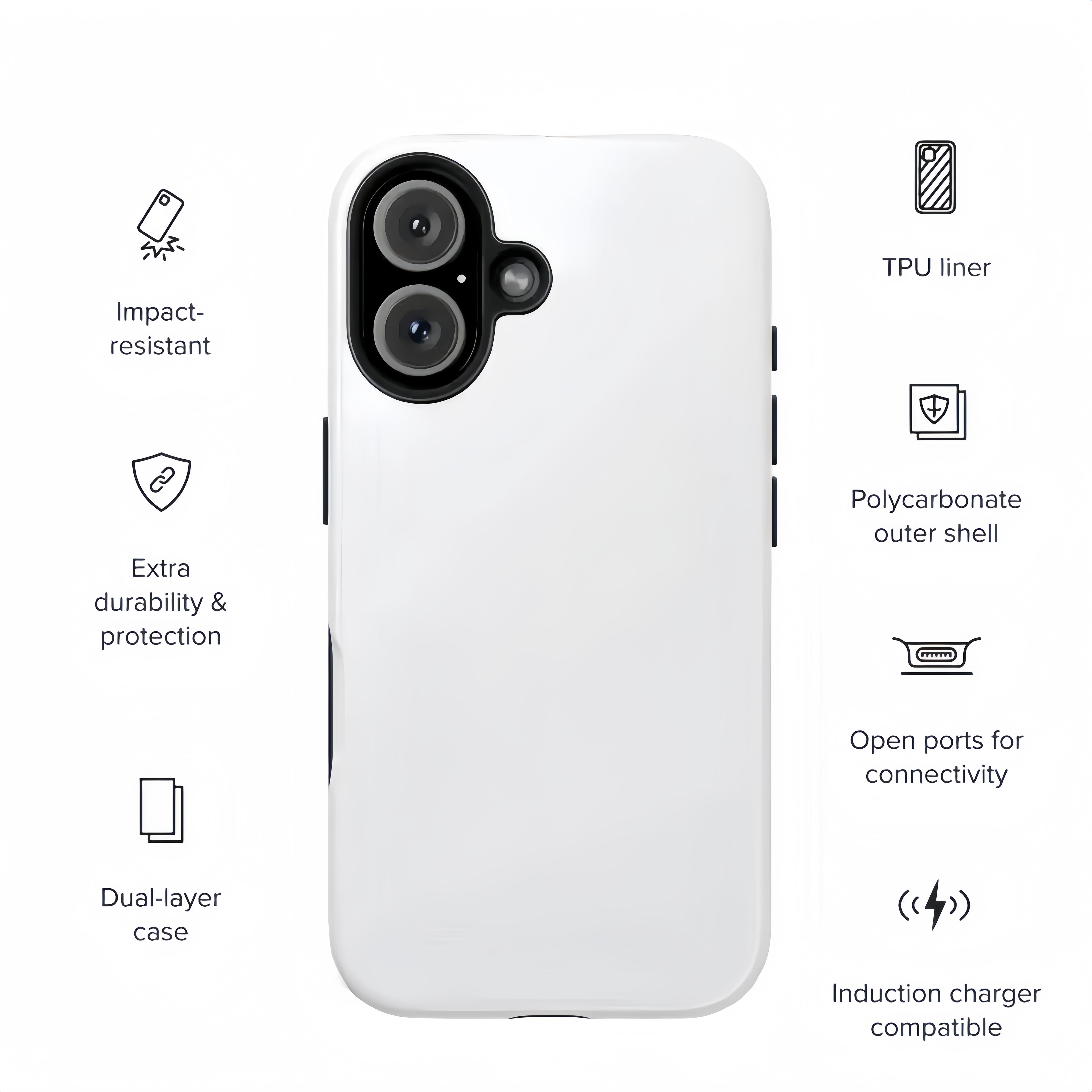 C.D.N SCARFACE Tough Phone Case Vintage Movie Cover for iPhone 17-11 Pro Max/Plus Dual-Layer Protection Glossy Matte Finish 360° All-Around Security