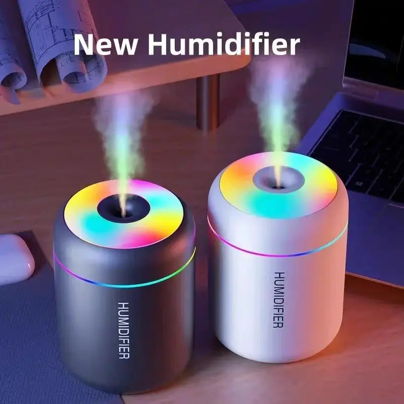 New Mini Humidifier, Aromatherapy Humidifier, Silent Operation, Multicolor Ambiance, Ideal for Living Room, Bedroom, Office, Car, 1pc