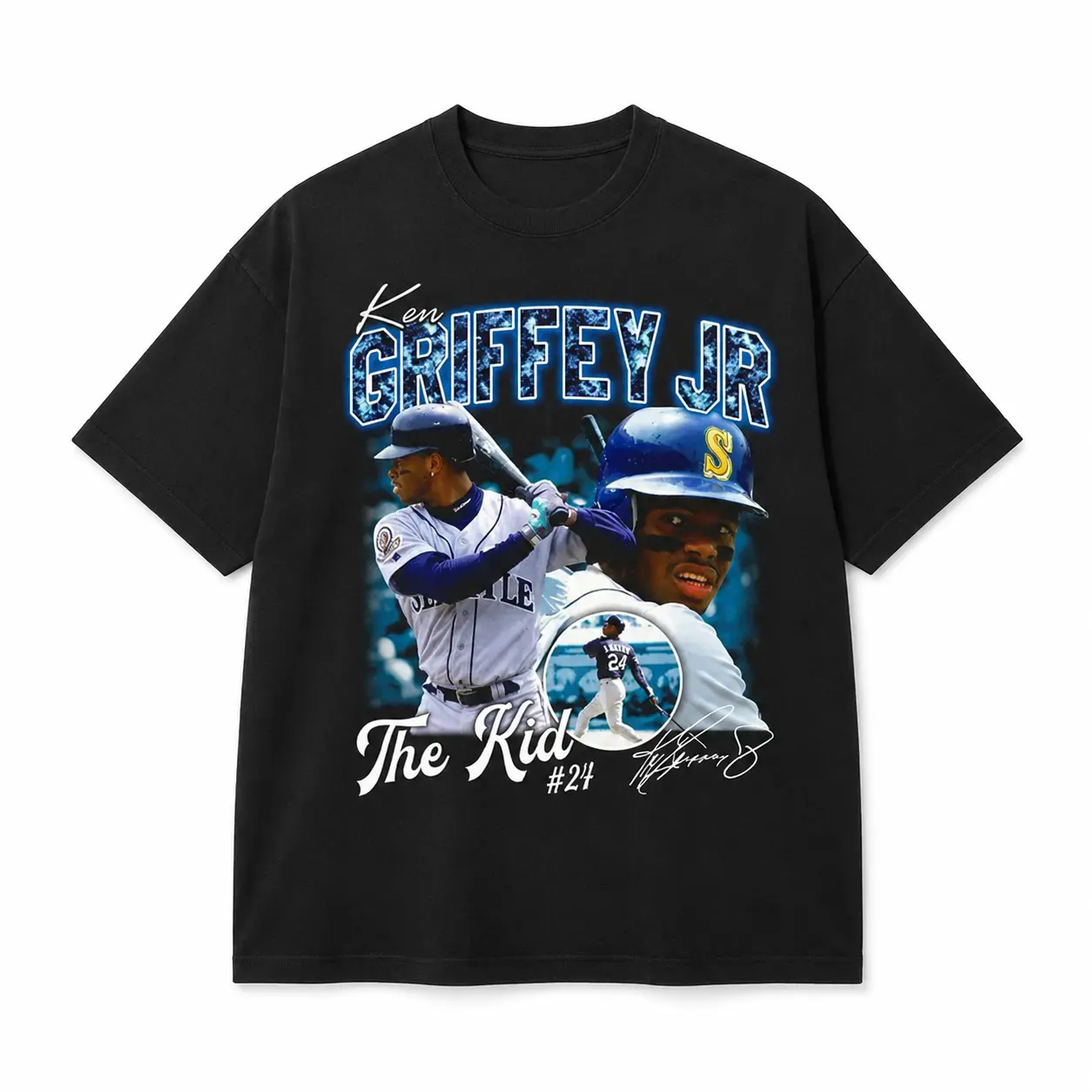 Number 24 Baseball Player Retro Bootleg Portrait Printed Tee, Black Vintage Casual T-Shirt, Gift For Men Women Baseball Fans