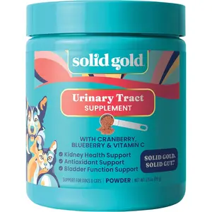 New Solid Gold Cranberry Supplement for Dogs for Urinary Tract Health - UTI + Bladder + Kidney Support for Dogs of All Life Stages w/Antioxidants (3.5 Ounce Powder, Smoked Bacon)