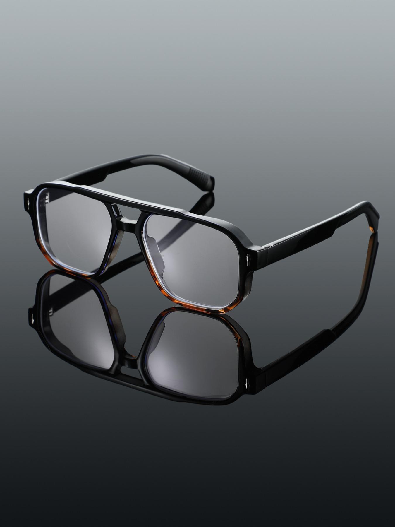 Men's Vintage Aviator Frame Sunglasses, Trendy Casual Sunglasses for Everyday Use, Fashion Accessories for Outdoor Activities, Lightweight Durable Sunglasses