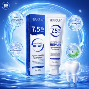 7.5% nHAP Hydroxyapatite Toothpaste, Enamel Repair & Sensitivity Care, Fluoride-Free Mint Toothpaste, 120g