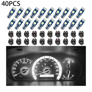 Dashboard LED Lights 20 Pieces + 20 Bases, Super Bright 3030-Smd Chip Dashboard Lights, Ideal for Car Dashboard Illumination