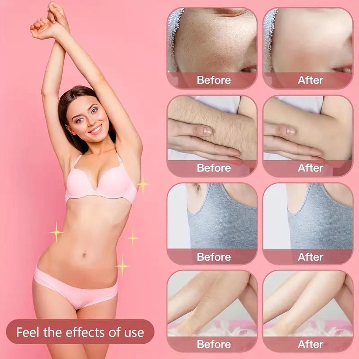 Bikini Trimmer for Women, Electric Shaver and Razor Rechargeable 2-in-1 Body and Facial Epilator, Dual Heads for Painless Trimming of Pubic Hair, Face, Underarms and Legs, IPX7 Waterproof. Christmas Gift New Year Gift