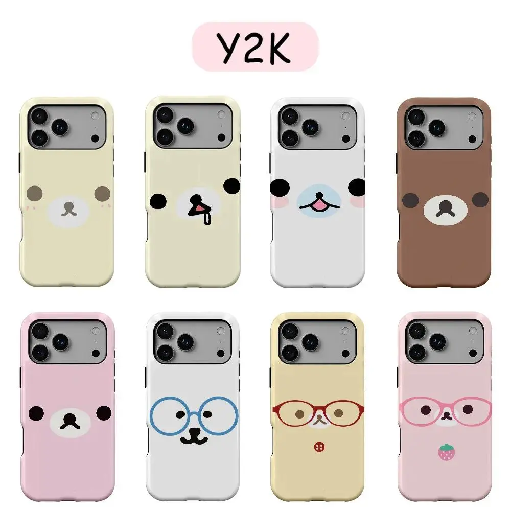 Y2K Cartoon Cute R-Rilakkuma  Phone Case For iPhone 17 Pro Max 17Air 16 15 14 13 Plus Case TPU Back Cover Shell  Perfect For Holiday Gifts Birthdays for Your Girlfriend/Boyfriend/Friends