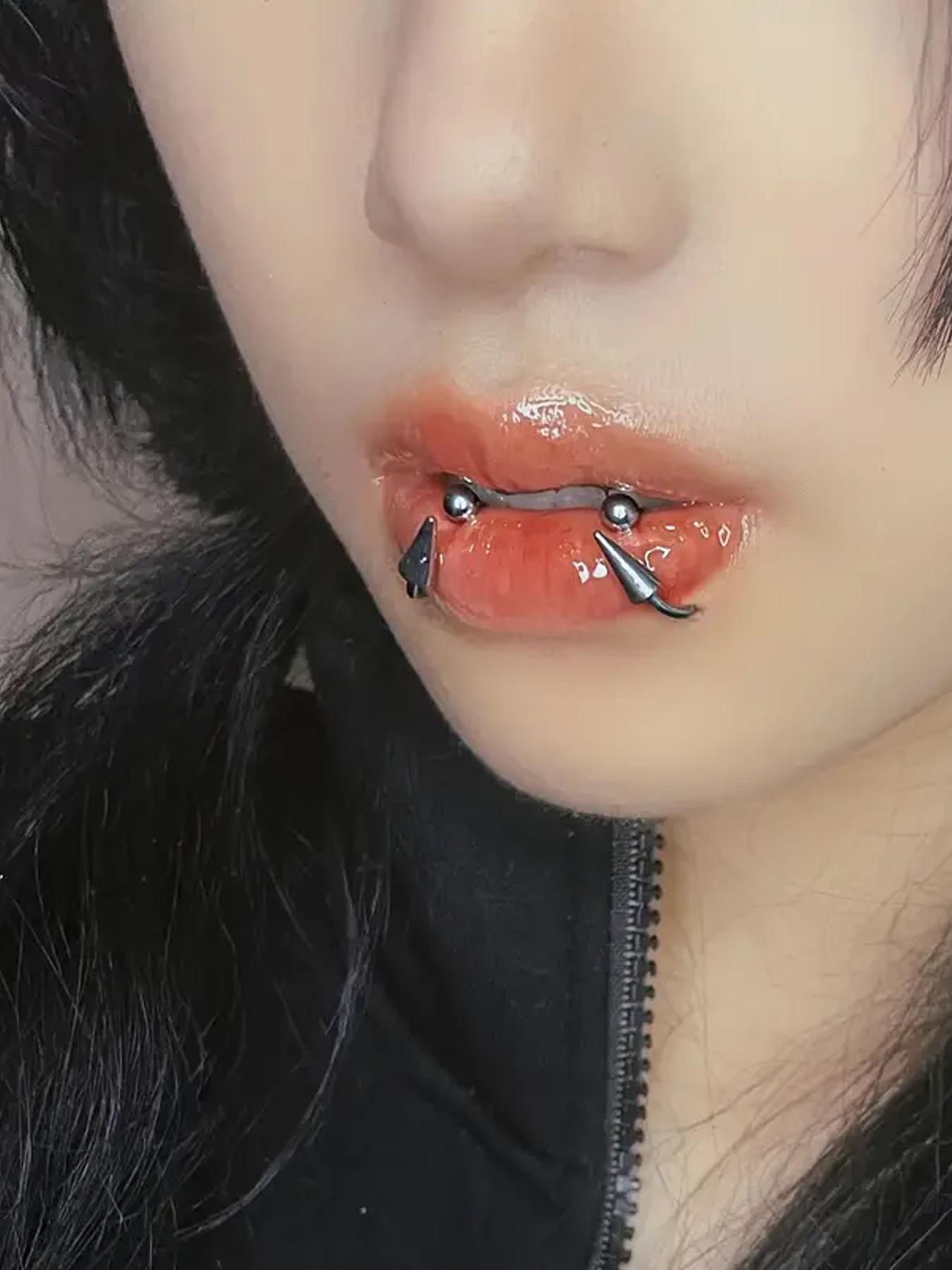 Punk Style Spiked Design Stainless Steel Nose Studs, 6pcs/set Body Piercing Jewelry for Women & Men, Fashion Accessories for Parties, Daily Clothing Decor