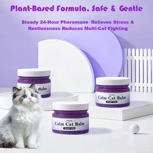 Calm Cat Balm - Natural Pheromone Gel for Cats Anxiety Relief & Stress Reduction - Wireless,  Cordless Calming Aid for Travel,  Multi-Cat Households - Long Lasting Soothing Scent