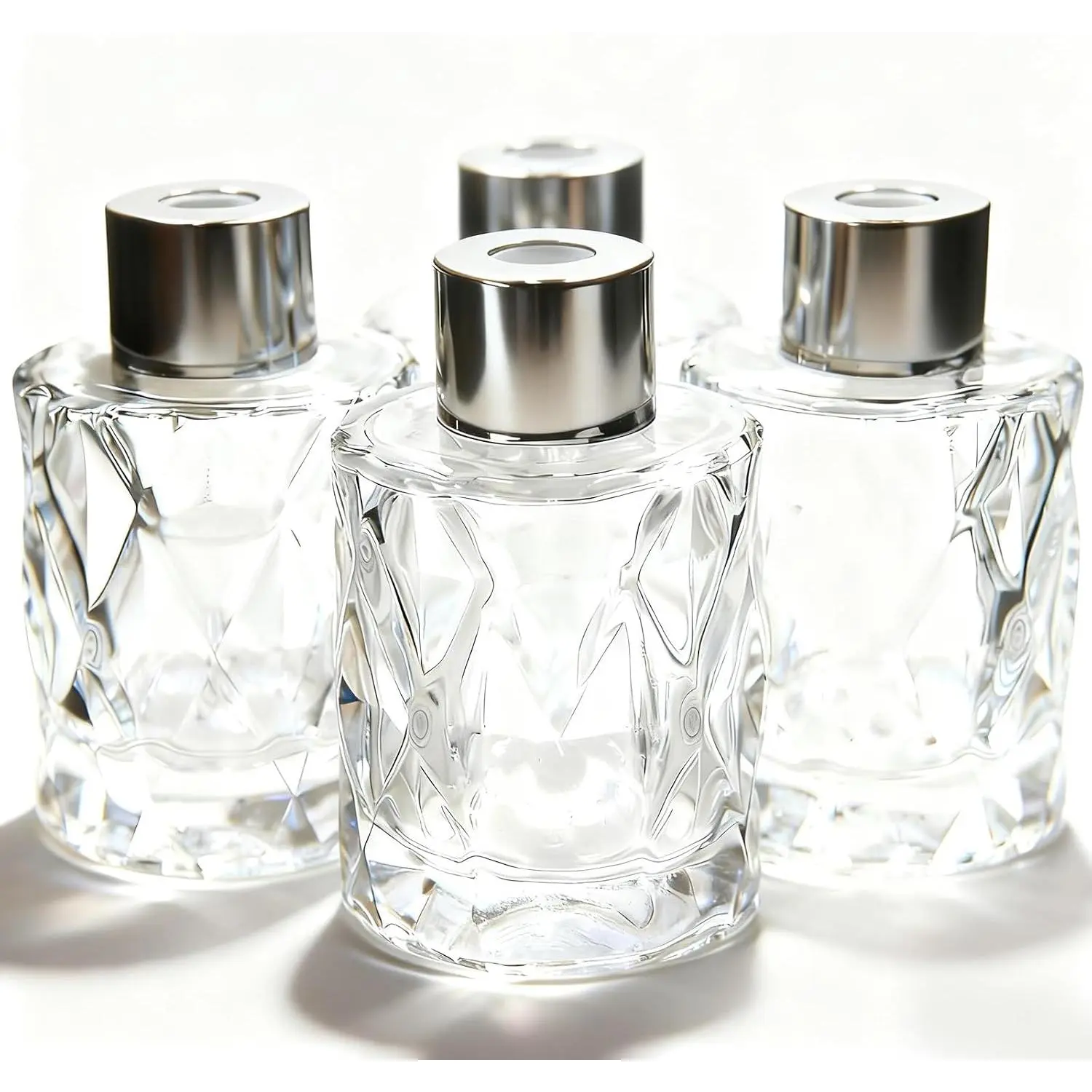 Glass Diffuser Bottles Refillable Diffuser Bottles Set of 4 Diffuser Jars
