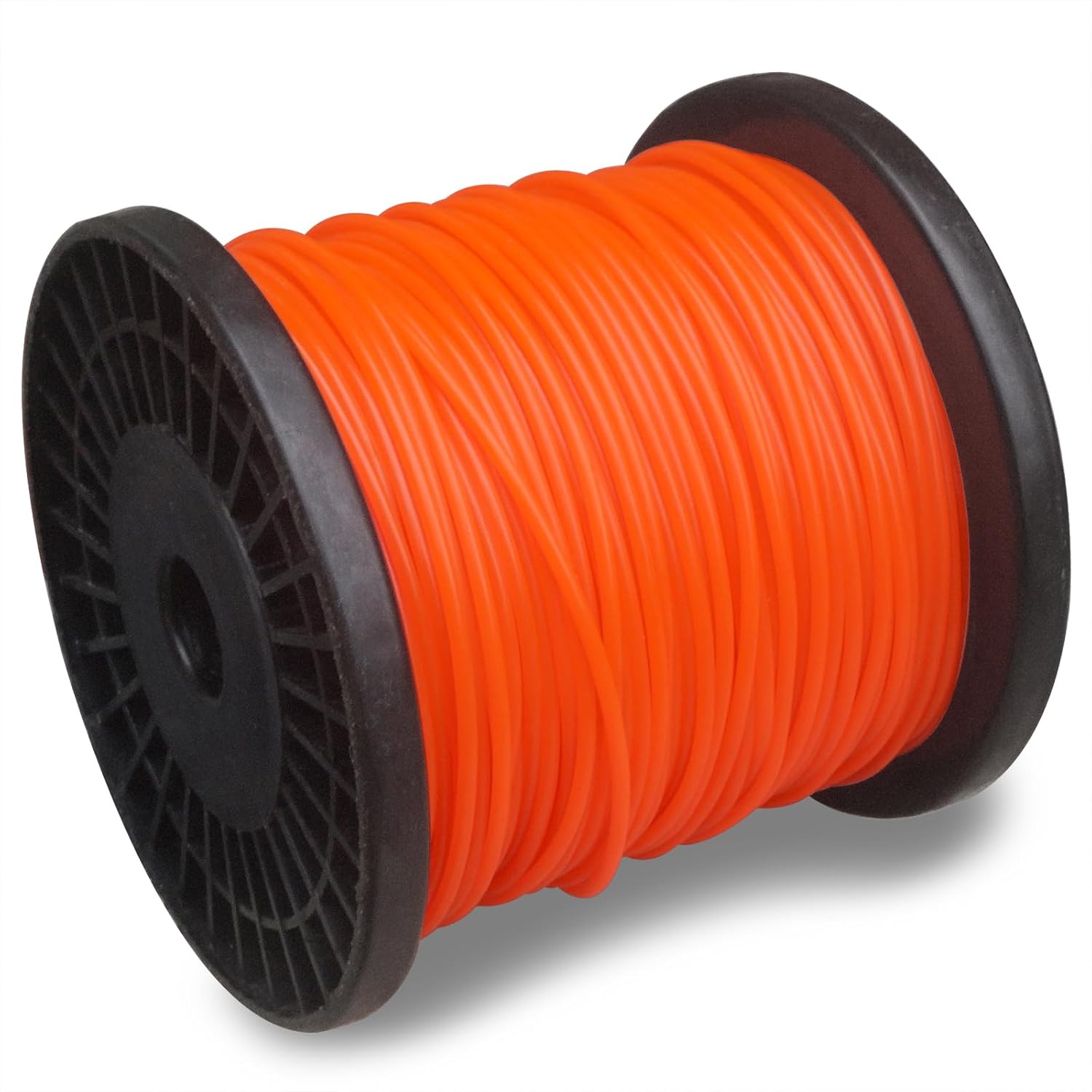 Grass Strimmer Line 328ft .095'' Round String Trimmer Line 2.4mm Replacement Spool Nylon Material for Trimming Lawn Weeds Grass, Orange Color