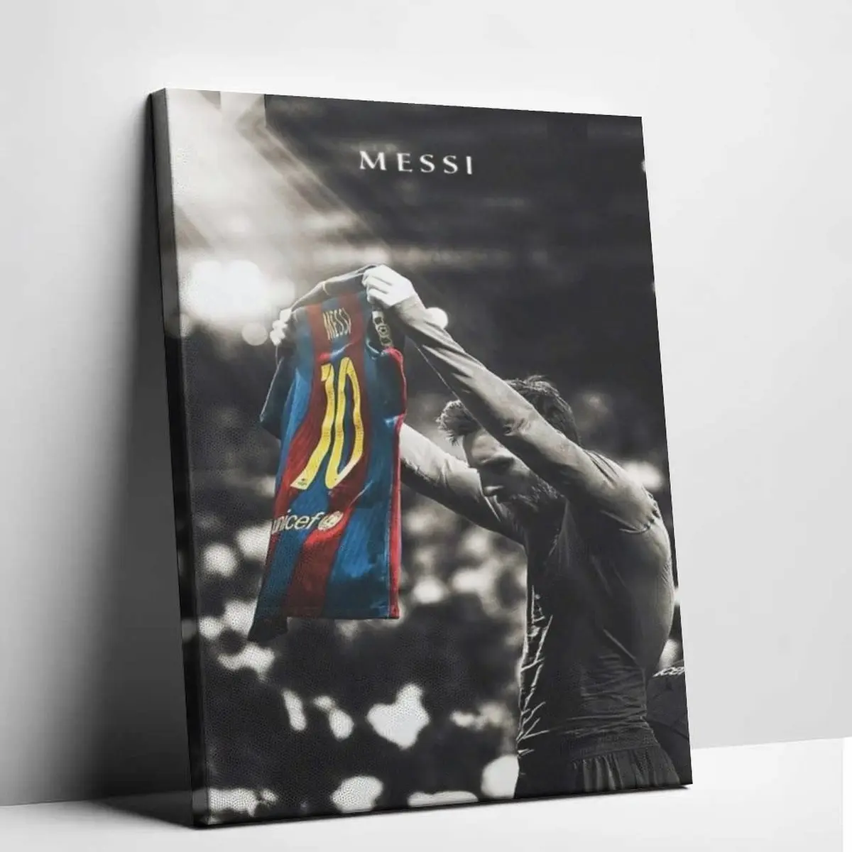 Messi Print, Football Poster, Lionel Messi Framed Canvas Art, Iconic Barcelona Football Soccer, Argentine Football Player Art, Messi Gifts, Sports Wall Decor, Bedroom Decor, Game Room Decor, Man Cave Decor, Gift for Football Fans
