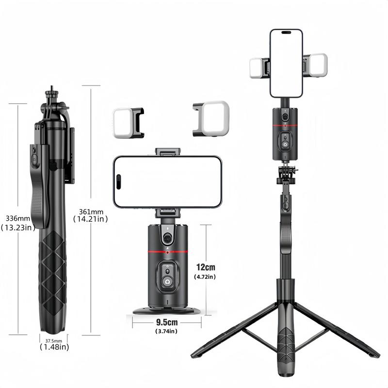 Desktop Selfie Stick Gimbal Camera Stabilizer with AI Face Recognition, 360° Adjustable Selfie Stick with Tripod, Phone Tripod Stand for Live Streaming #TOP PICKS