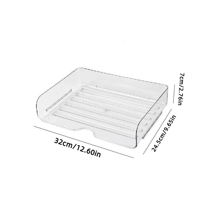 Transparent Desktop Organizer Box, 1 Count Stackable File Storage Box, Desk Side Storage Solution for Document Sorting & Categorizing, Files Organizer