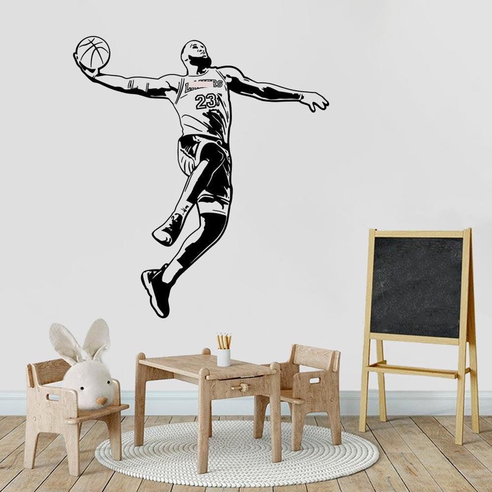 Modern Super Star Basketball Player Wall Sticker Dunk Slam Sport Athlete Wall Decal Boy Teen Playroom Bedroom Modern Super Star Basketball Player Wall Sticker Dunk Slam Sport Athlete Wall Decal Boy Teen Playroom Bedroom
