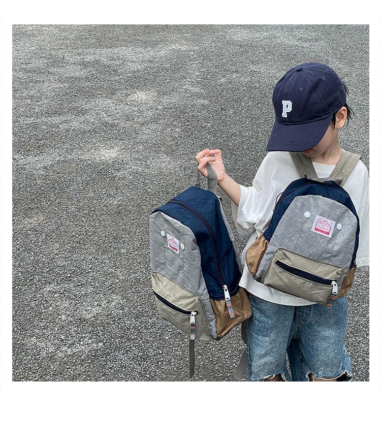 2026 New Model Children's Backpack: Simple and Lightweight Canvas Backpack for Boys and Girls, Suitable for School Season, with Spine Protection
