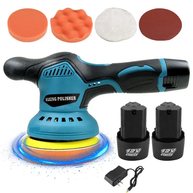 Cordless polishing detail tool set, includes polishing pads and other accessories, 6-speed adjustment, car scratch repair polishing machine, home floor polisher