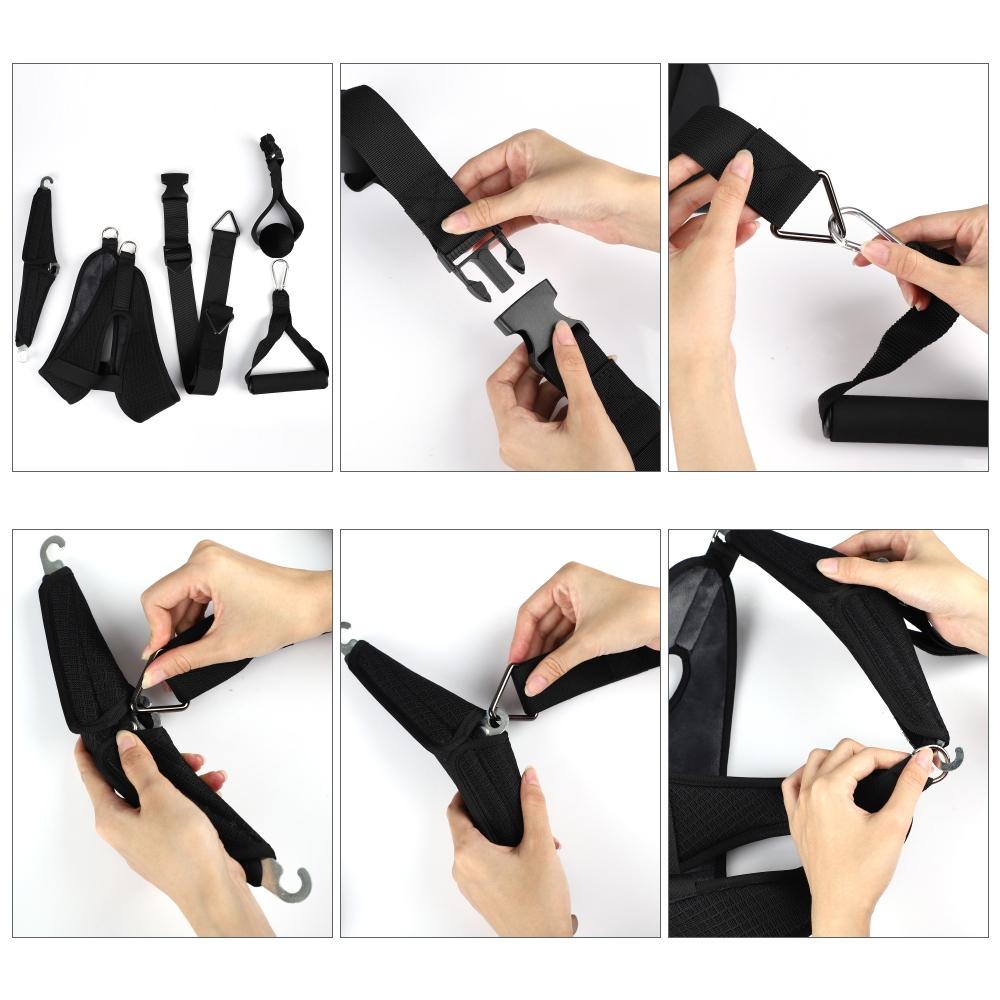 Home Hanging Neck Massager with Detachable 2-In-1 Design, Lightweight Aluminum Frame with Cushion Straps, Portable Tool-Free Installation, Neck Shoulder Relaxer