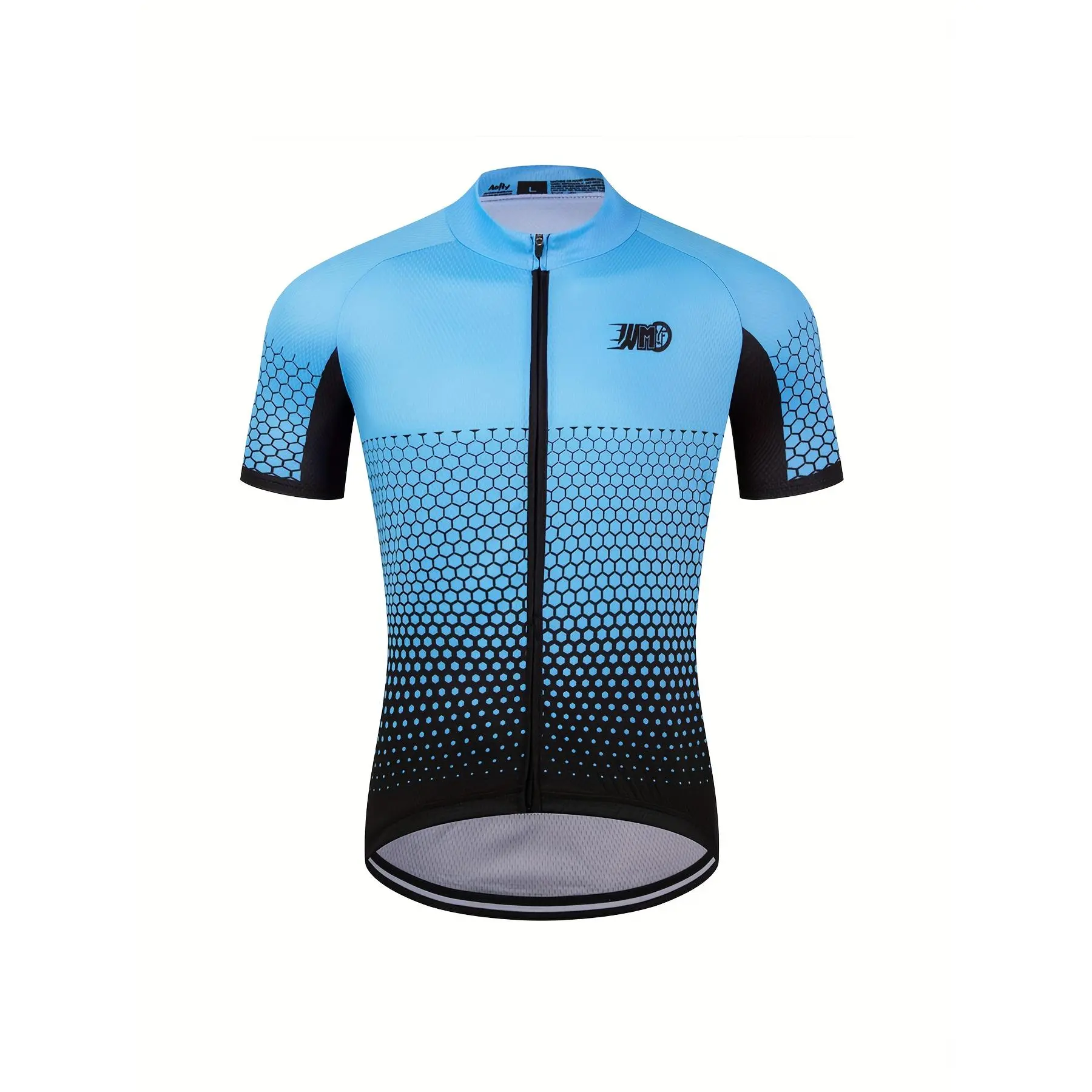 Men's cycling suit with quick-drying, breathable, and sweat-wicking properties, featuring a rear pocket, a front zipper design, and a dynamic elastic breathable sweat-wicking short-sleeved mountain bike suit.