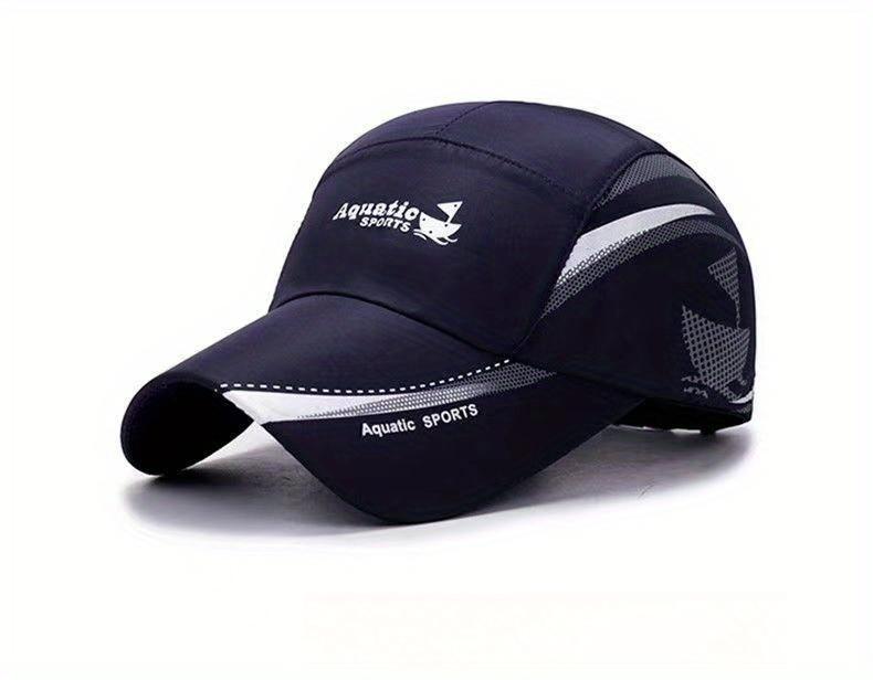 Aquatic SPORTS Quick-Dry Performance Baseball Cap - Multi-color Optional Lightweight with Stylish Sailing Print & Breathable Mesh Back for Outdoor Sports Fishing Hiking & City Walks