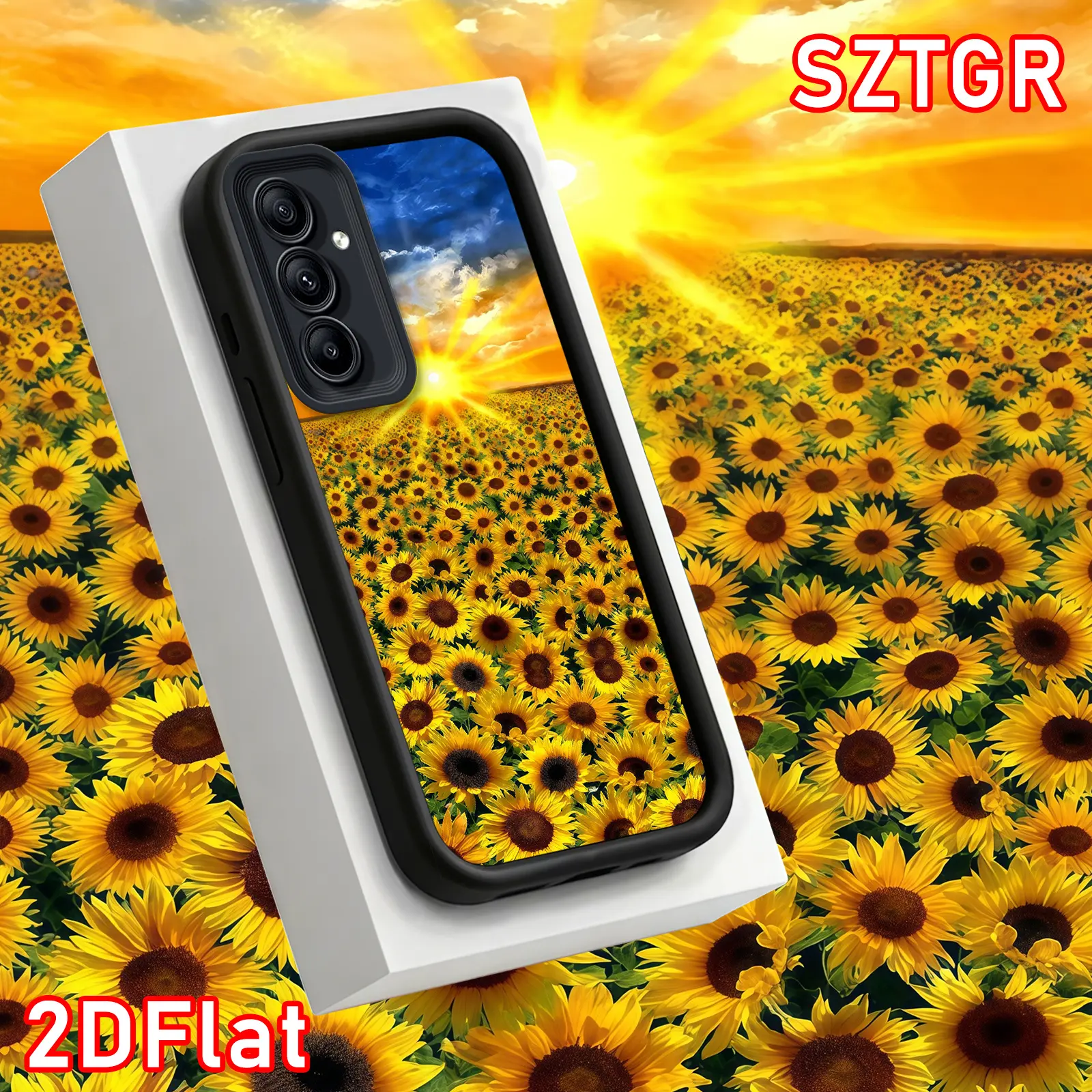 Phone Case: 2D Sunflower Sunshine Phone Case S26 Ultra Plus Summer Nature Style for Galaxy S26 S25 S24 S23 S22 S21 Fe Plus Ultra A13 A14 A15 A16 A17 A33 A34 A35 A36 A52 A53 A54 Note20, Accessories, Fits Multiple, Multi-Model