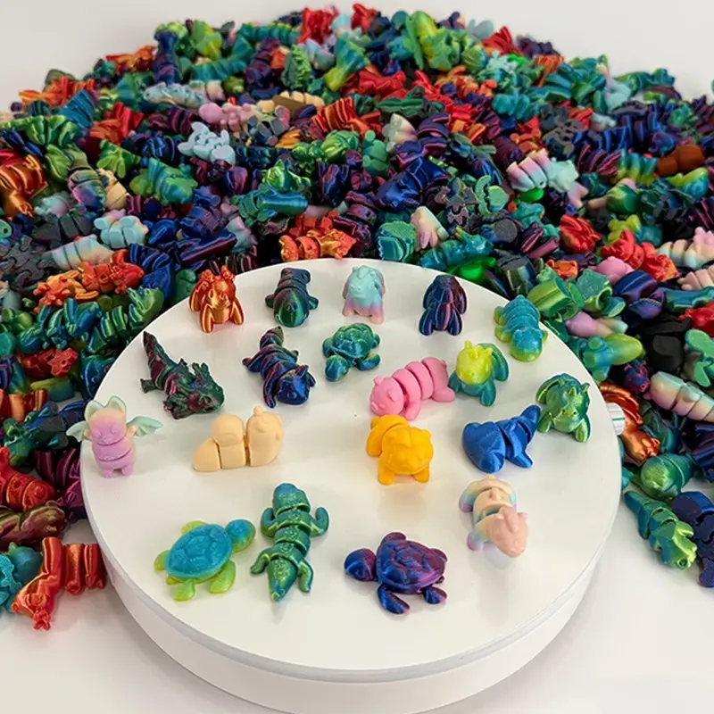 60-Piece 3D Printed Animal Kingdom Models, Figurine Set, Unique Animal Decorations, Room Garden Aquarium Accessories, Holiday Scenes, Perfect Gift, Halloween Christmas Gifts!