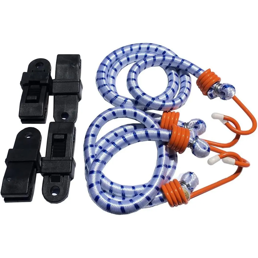 Gust Strap Wind Protector Kit – Heavy-Duty  Cover Straps with Bungee Cords and Hooks &  Locking Clips,  Fit for  , SUVs, , Keeps Covers Secure in High Winds