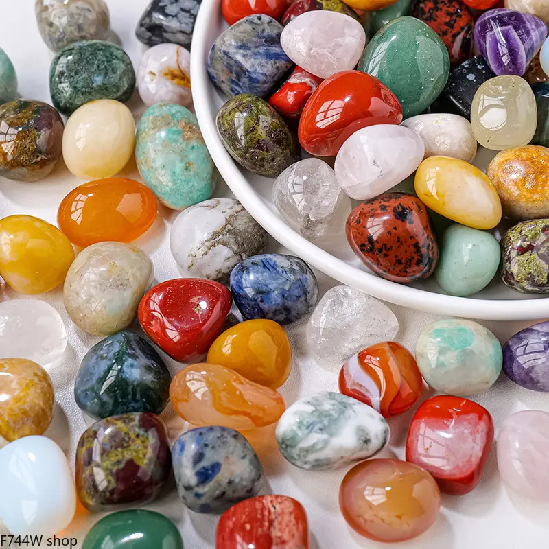 21 Pcs Natural Crystal Stones, Colorful Gemstone Chips, Amethyst Rose Quartz Agate Rocks for DIY Jewelry & Home Decor