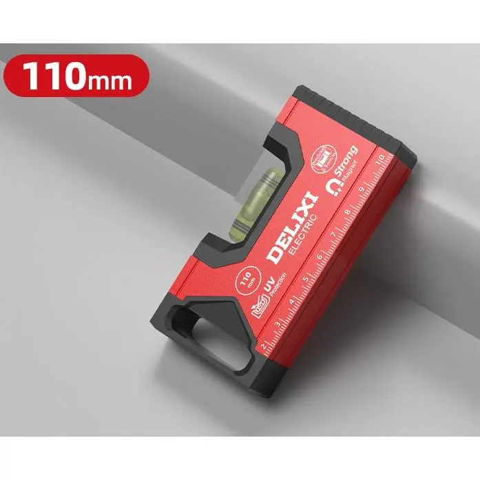 Industrial-Grade Aluminum Alloy Electrical Leveler - Level Tools with 110mm High Precision Slope Measuring, Magnetic Base (mm Calibration), Slope Measure