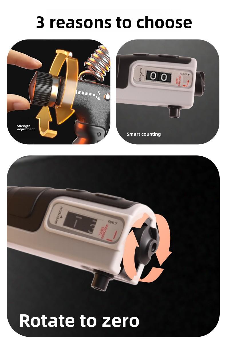 Adjustable R-Type Grip Strength Trainer – Digital Counter, Hand & Wrist Builder