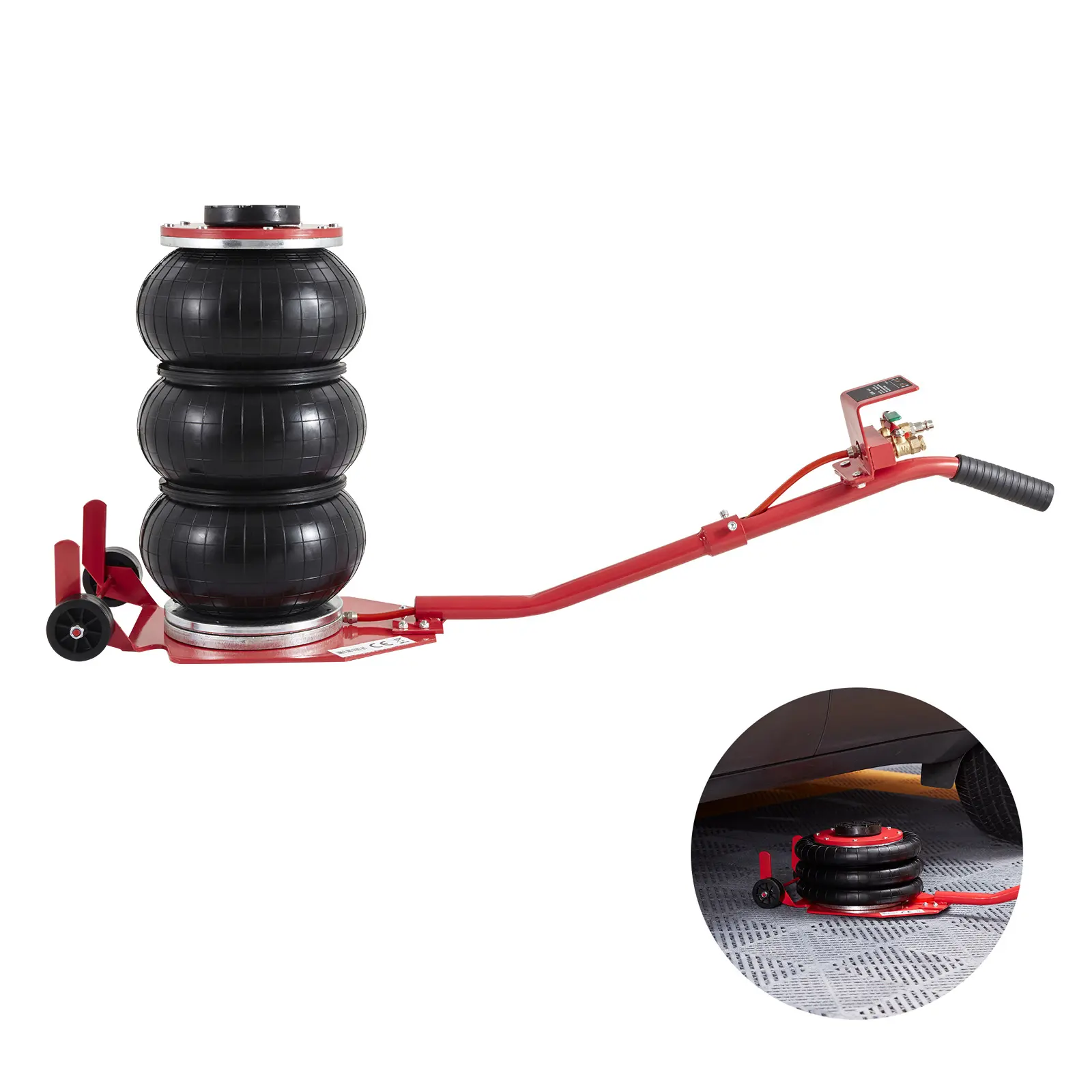 Air Jack, Airbag Jack with Six Steel Pipes, 0.8-1.0Mpa Working Pressure, -76-122°F/-60°C-50°C Working Temperature, Built to Last, Versatile Lifting Range