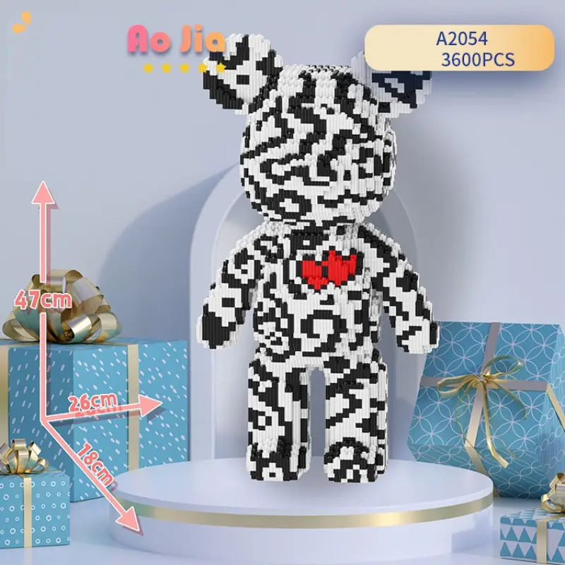 Large Bear Series Building Blocks, High-Quality Abs Material, Creative Home Decor, Adult DIY Stress Relief Toy, Christmas Gift, Building Block Sets