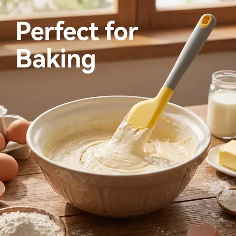 Extra-Large Silicone Spatula, Heat-Resistant Non-Stick Soft Tool for Cooking, Baking, Mixing and Scraping, Ergonomic Multipurpose Baking Essential, Baking Tools, Baking Accessories, Baking Utensils Supplies, Nonstick Baking Tool