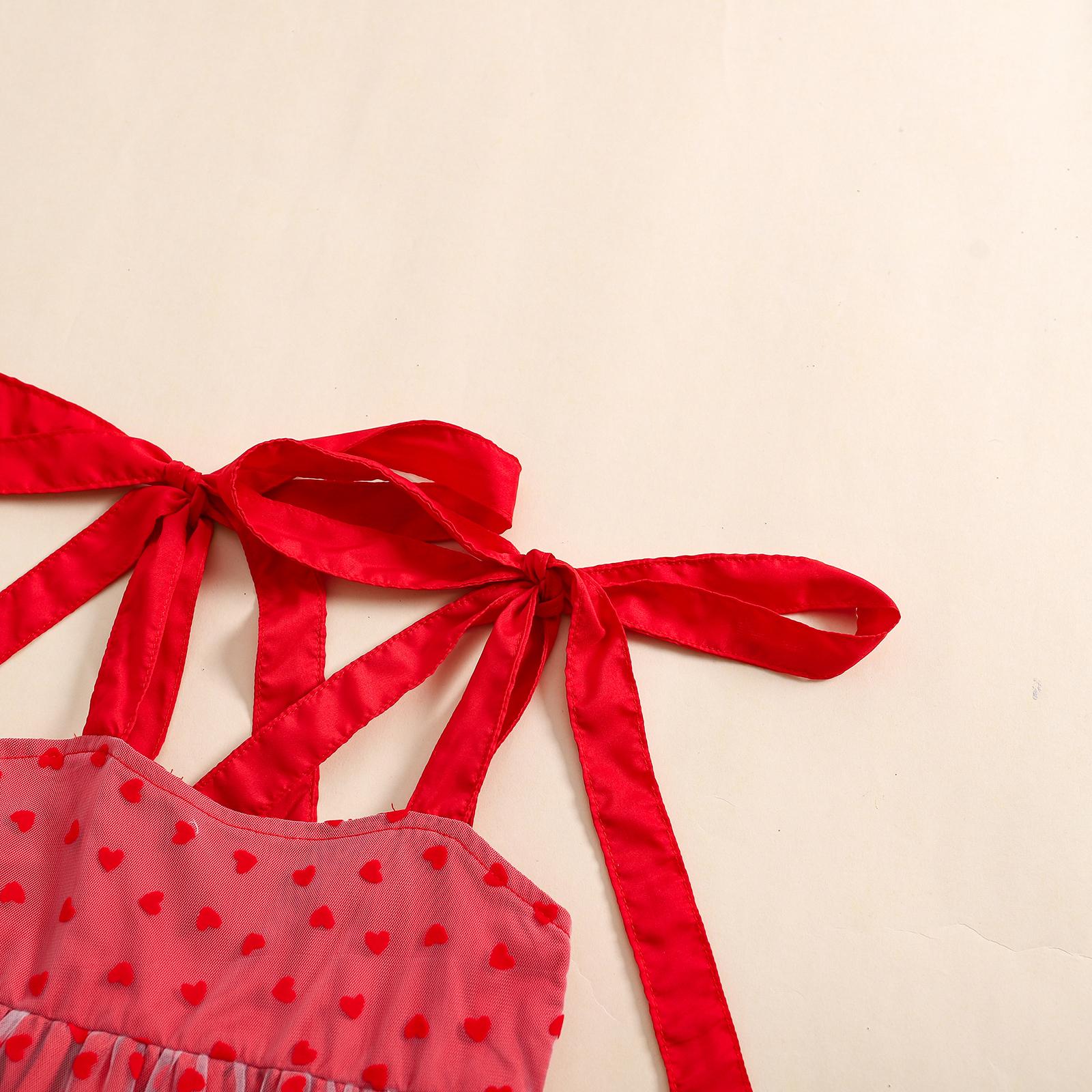 Toddler Baby Girl Princess Boho Dress Sleeveless Spaghetti Strap Swiss Dots Ruffle Tulle Dress Little Girls Summer Outfit