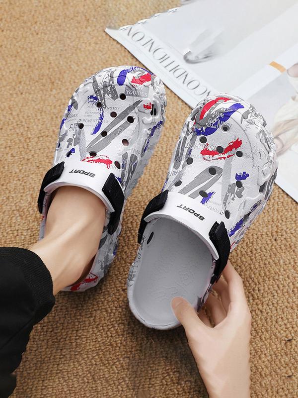 Men's Hole Shoes, Outdoor & Indoor Footwear, Suitable for Home Office Summer Wear Sandals Slippers Beach