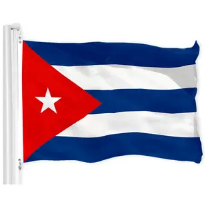 Republic of Cuba Cuban Flag |   3x5 feet |   Printed 150D, Indoor/Outdoor, Vibrant Colors, Brass Grommets, Quality Polyester, Much Thicker More Durable Than 100D 75D