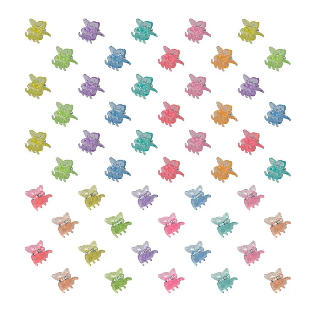 50 Pack Mini Butterfly Hair Clips,Small Claw Hair Clips for Women and Girls (Matte 5 colors)