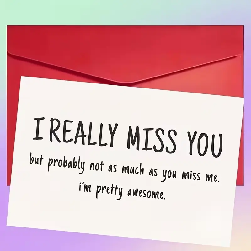 Funny 'bad Friend' Roast Card, Sarcastic Miss You Greeting with Envelope, Humorous Burn Gifts for Besties, Birthday Teasing Cards