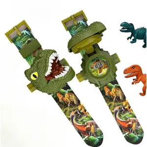 3D Dinosaur Projection Watch for Kids with LED Light & Digital Display, Multifunctional Toy with Built-in Flashlight, Fun Interactive Christmas Gift for Boys Girls