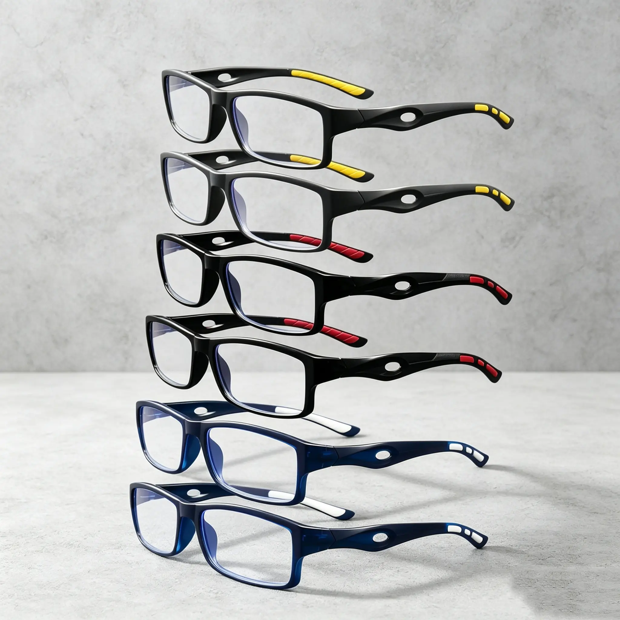 6pcs Fashion Reading Glasses, Unisex Blue Light Blocking Anti-Glare HD Lenses, Ideal for Reading and Entertainment, Men and Women