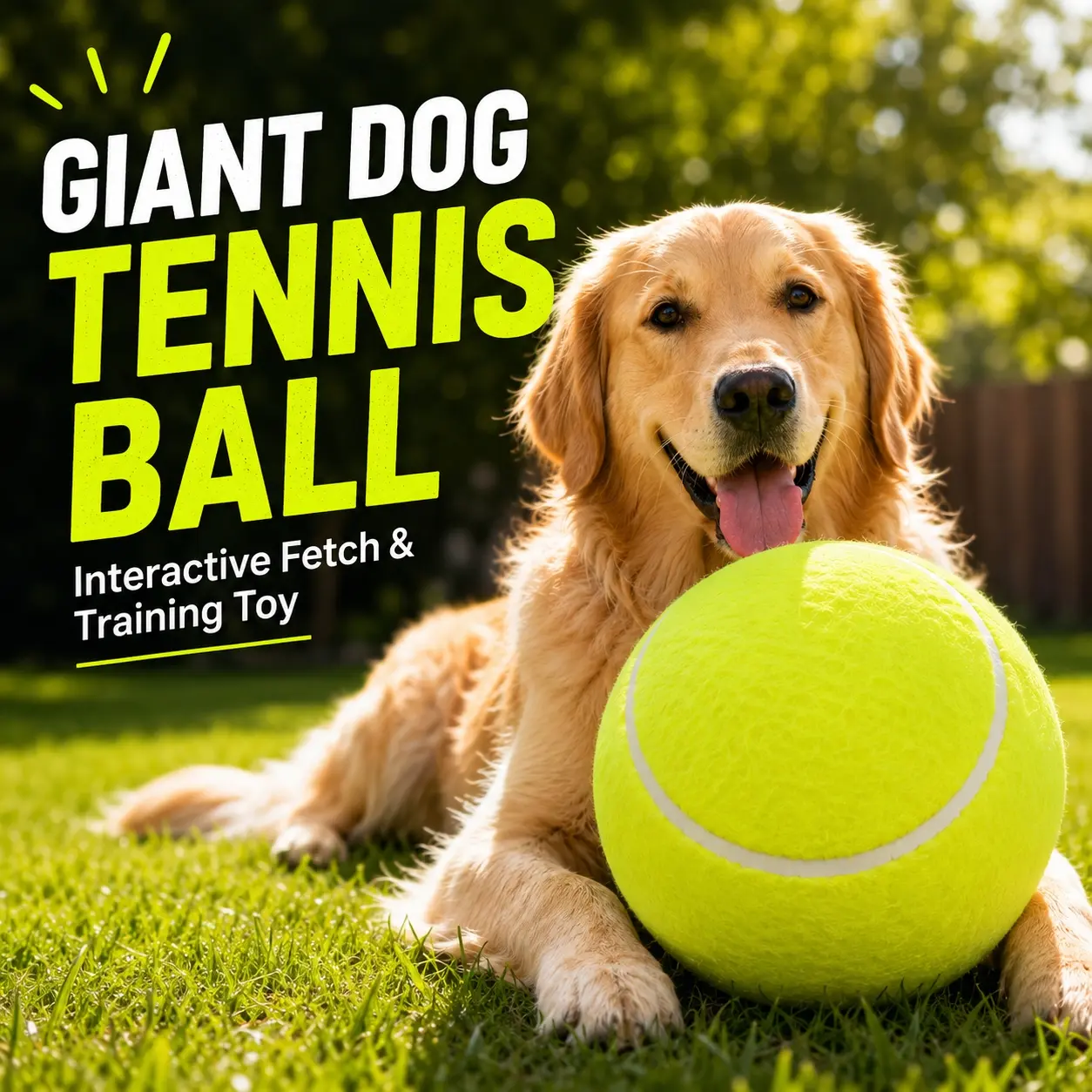 Inflatable Dog Tennis Ball, Large Interactive Pet Training Toy, Outdoor Fetch Ball for Medium and Large Dogs