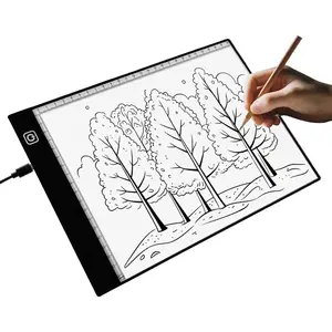 A4 Ultra Thin Adjustable LED Tracing Light Box, USB Powered Light Pad, Small Copy Board Tracer for Kids Artists, Perfect for Sketching, Stenciling and Art Crafting