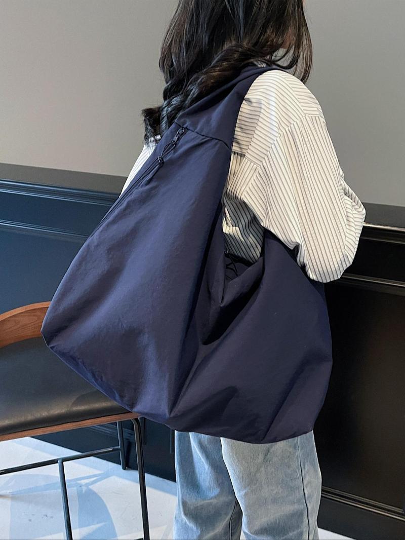 Women's Casual Draped Plain Bowknot Leopard Print Handbag, Multi-Pocket Large Capacity Shoulder Bag for Work School Travel, Lightweight Work Bag