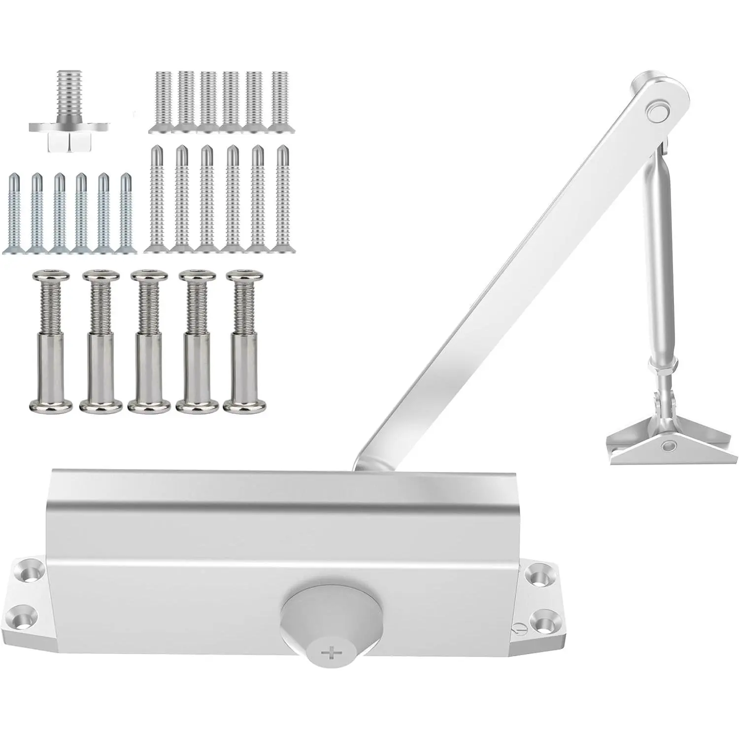 Door Closer, Residential Grade 3 Hydraulic Silent Automatic Door Closer for  and Commercial, Easy Installation with Manual and Screws -  (Door Weight 99~143 lb)
