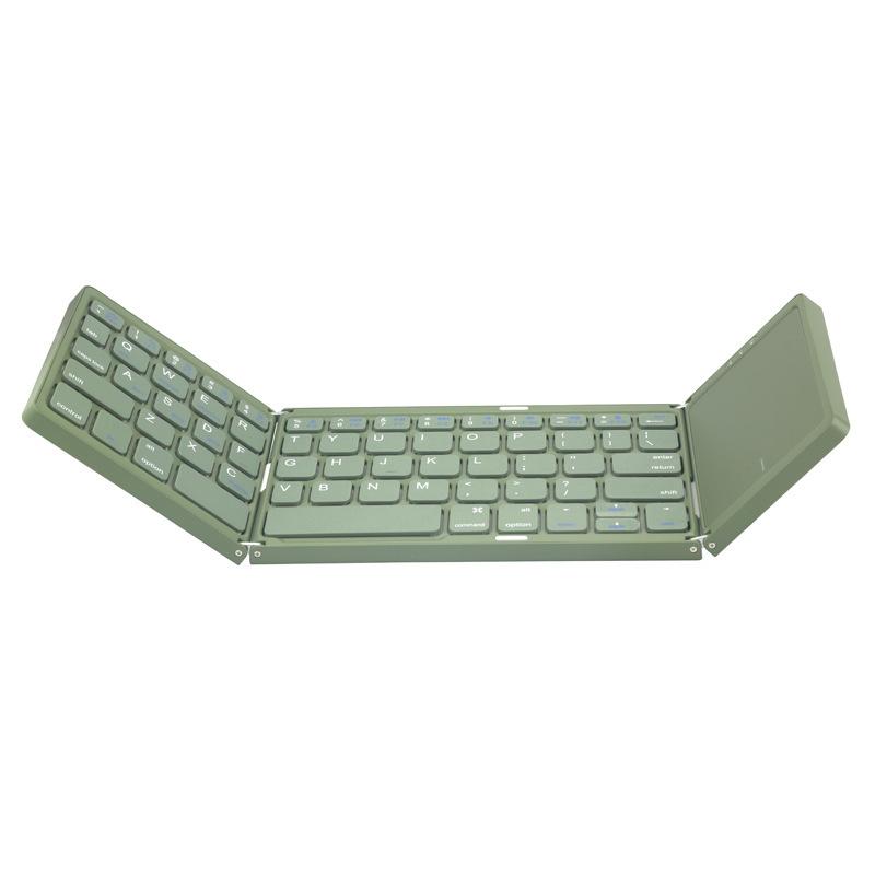 Foldable Keyboard Portable Ultra-thin Wireless Mini Bluetooth Keyboard with Touchpad Three-mode Three-channel Keyboard