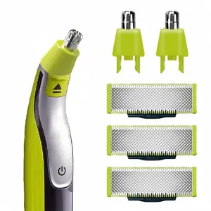 Replacement Head for Qp2523 6523 2520 2533 2523 2630 6520 2527 6523, T-Type Razor Blade and Nose Hair Trimmer Replacement, Shaver Attachments, No Battery Included