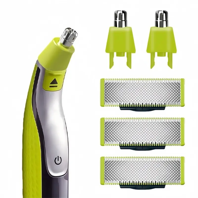 Replacement Head for Qp2523 6523 2520 2533 2523 2630 6520 2527 6523, T-Type Razor Blade and Nose Hair Trimmer Replacement, Shaver Attachments, Shaving Accessories, No Battery Included