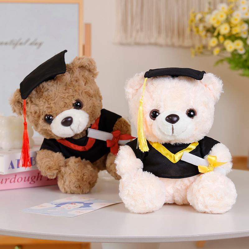 Cute Graduation Gown Teddy Bear Plush Toy, Perfect for Kids' Room Decor, Special Gifts for Christmas, Graduation, Birthday, New Year, Mother's Day