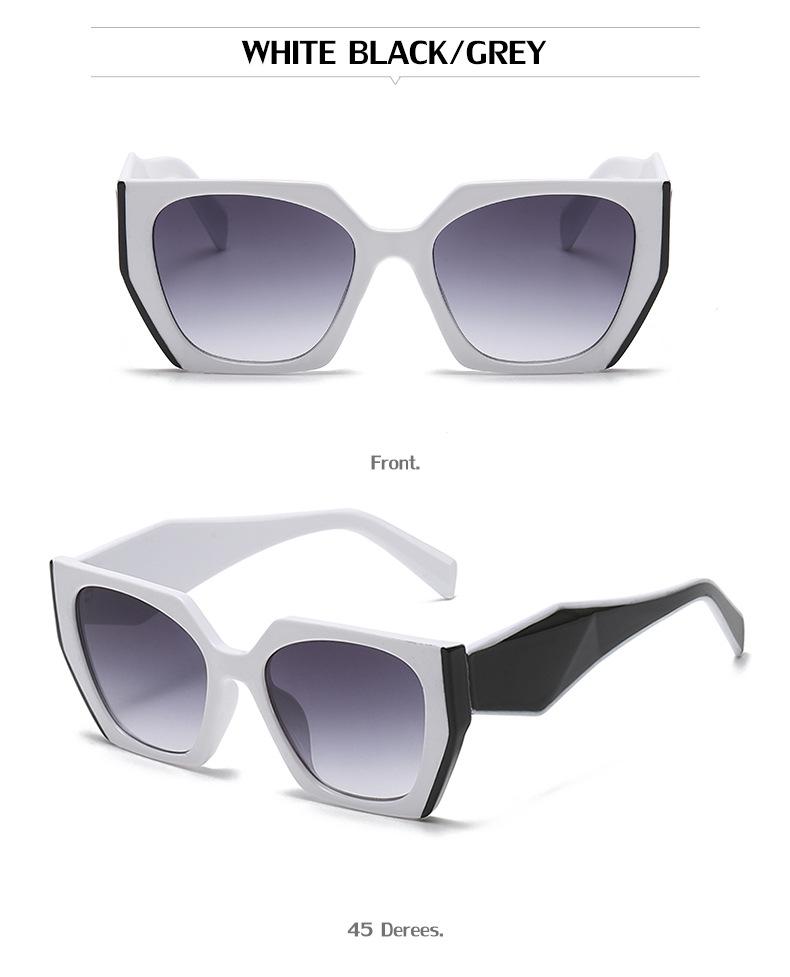 New Fashion Cat Eye Wide Arm Sunglasses for Women High-end Ins Style Wholesale Full Frame UV Protection Sunglasses
