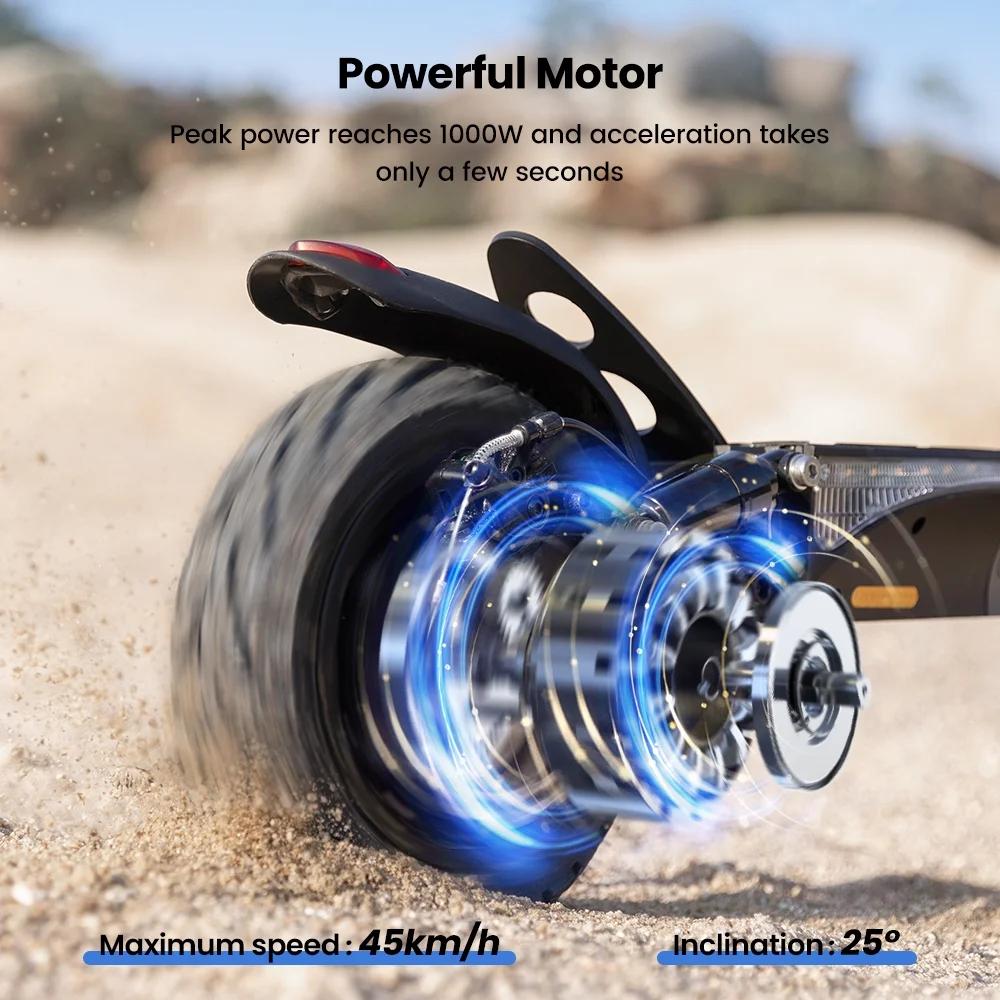 All Terrain Electric Scooter, 1000W/500W Violent Motor, Max 28MPH/25MPH Speed, 40/28/20 Mile Range, 330Lbs Capacity, 3S Folding, Dual Shock Absorption – Foldable Off-Road E-Scooter