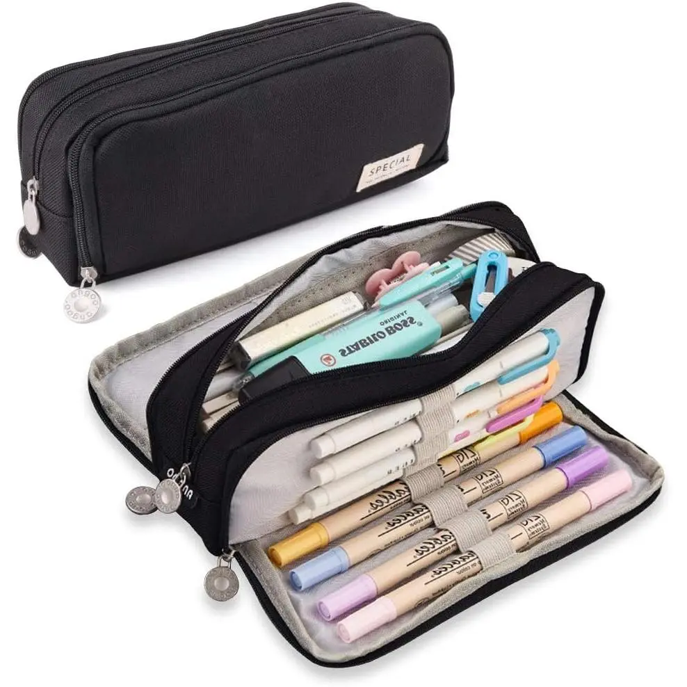 Large Pencil Case 3 Compartments Pencil Pouch Big Capacity Pencil Bag for  Teen Girls Boys Student School Supplies Oxford Organizer Pen Bag  Makeup Pouch
