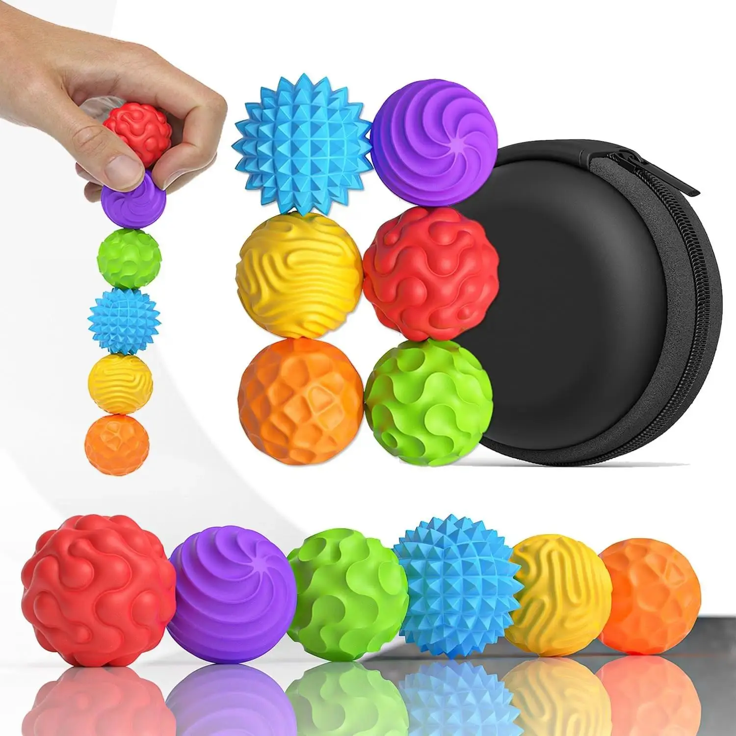 Silicone Magnetic Sensory Balls Fidget Toy Worry Balls Autism Calming Fidgeting Toy Kid Adults Anxiety Relief Stress Sensory Toy